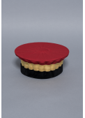 Toque en Toile Rouge 1 Galon Or