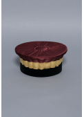Toque en Satin Amarante 1 Galon Or
