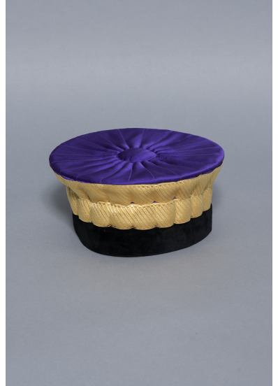 Toque en Soie violette 2 Galons Or