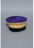 Toque en Soie violette 2 Galons Or