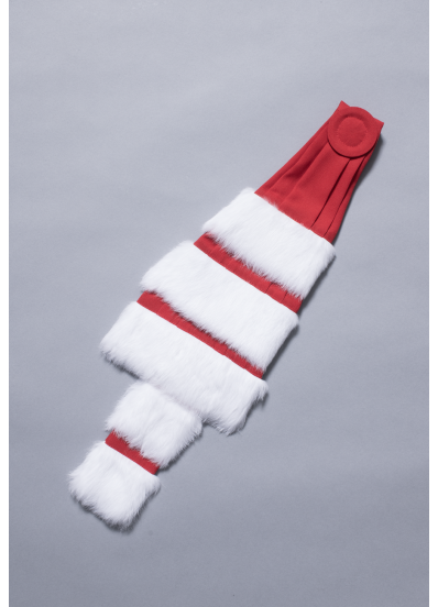 Epitoge Rouge 3 rangs Lapin