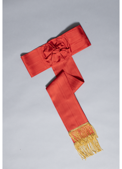 Ceinture Rouge Frange Or