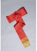 Ceinture Rouge Frange Or
