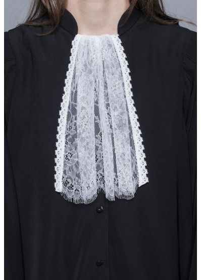 Rabat blanc Jabot Dentelle 1 Rang - Ponsard & Dumas