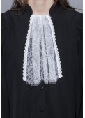 Rabat blanc Jabot Dentelle 1 Rang - Ponsard & Dumas