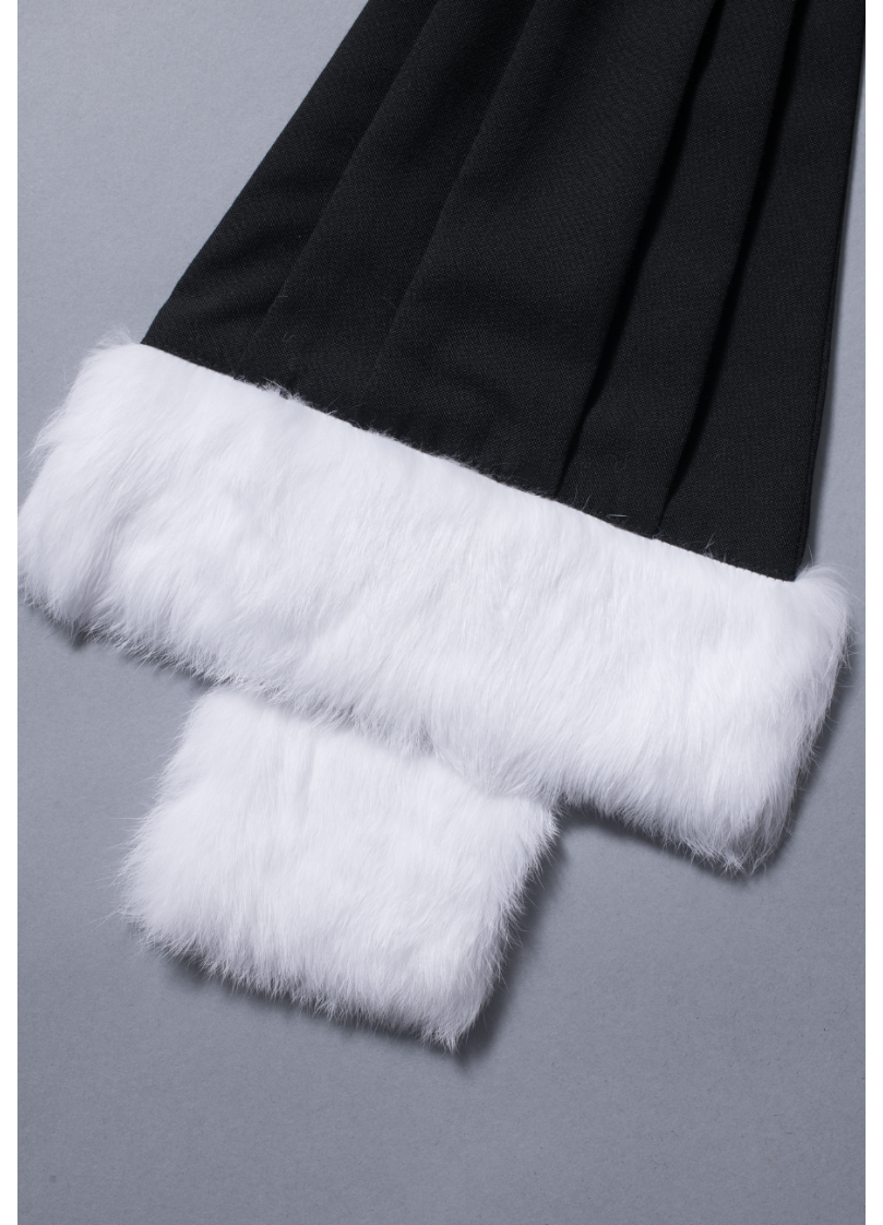 Full Troussequin Robe Bourse Blanc Lapin Fourrure Celtique Chardon - Sporran Écossais