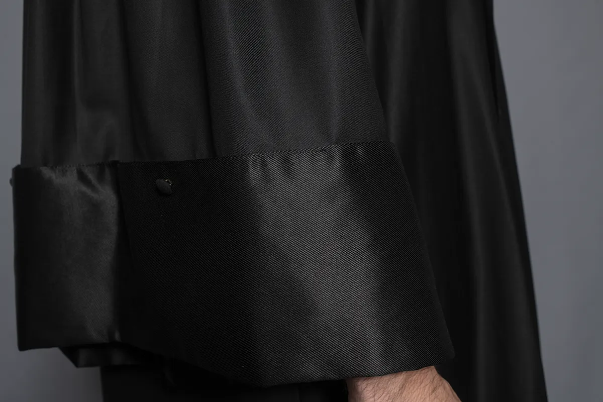 Revers, simarres et col en soie